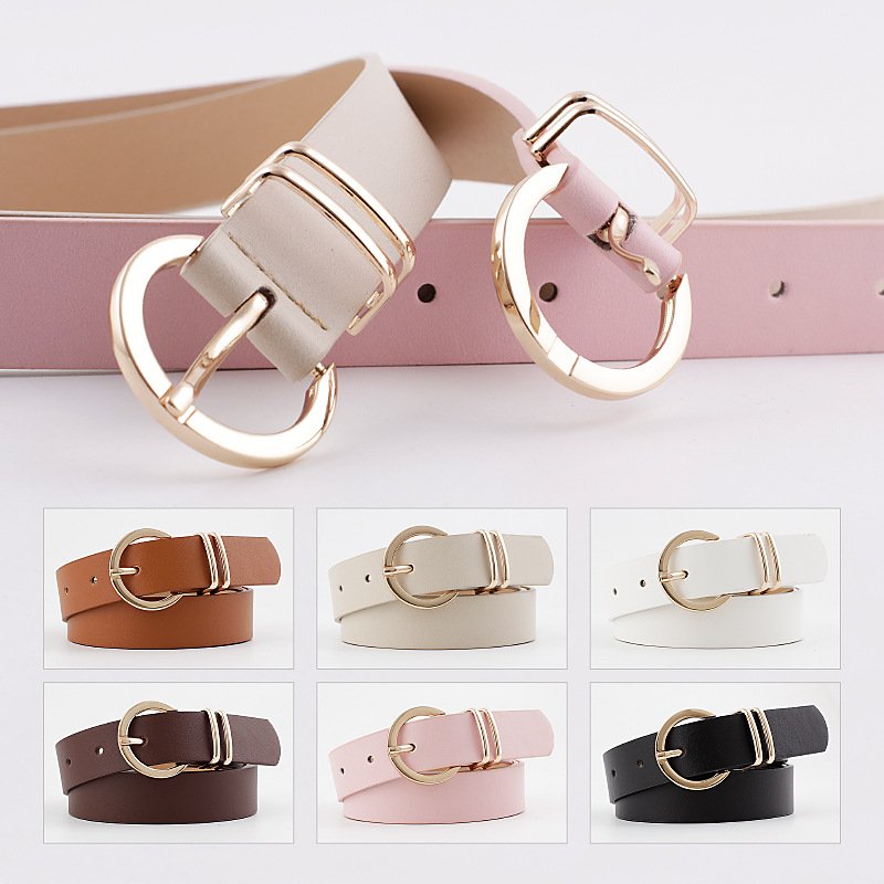 spot direct sales women's decorative jeans women's high-grade sense all fashion needle buckle simple belt