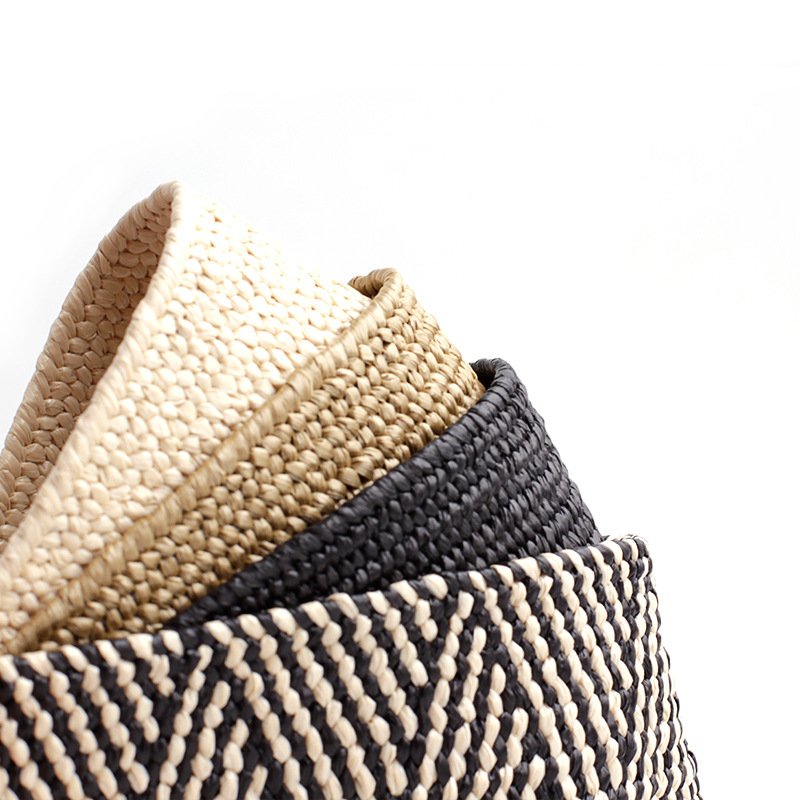 REWIN Women Skinny Dress Belt Wooden Buckle Waist Dress Band Straw Woven Elastic Stretch Waist Belts for Women