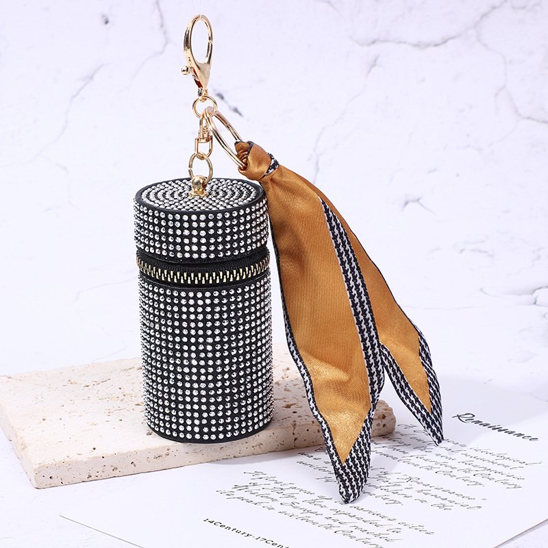 Summer Ladies Simple airpods Coin Purse Bucket Bag Luxury Jewelry Bag Luxury Diamond lipstick coin purse Keychain 9.7*5cm