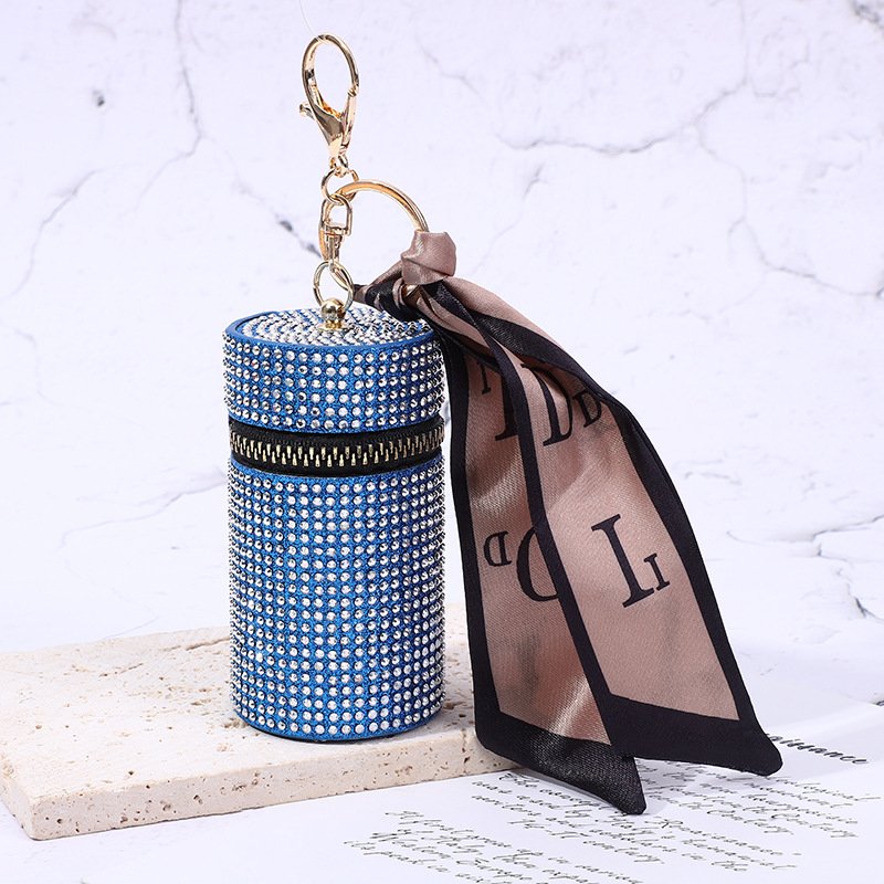Summer Ladies Simple airpods Coin Purse Bucket Bag Luxury Jewelry Bag Luxury Diamond lipstick coin purse Keychain 9.7*5cm