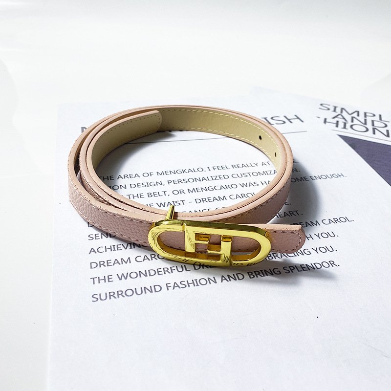 New Korean Style Gold Buckle Women's Belt All-matching Dress Jeans Strap Fashion Japanese Buckle Decorative Belt Women's Fashion