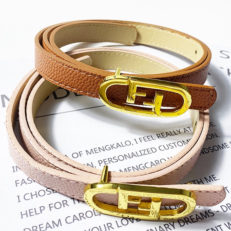 New Korean Style Gold Buckle Women's Belt All-matching Dress Jeans Strap Fashion Japanese Buckle Decorative Belt Women's Fashion