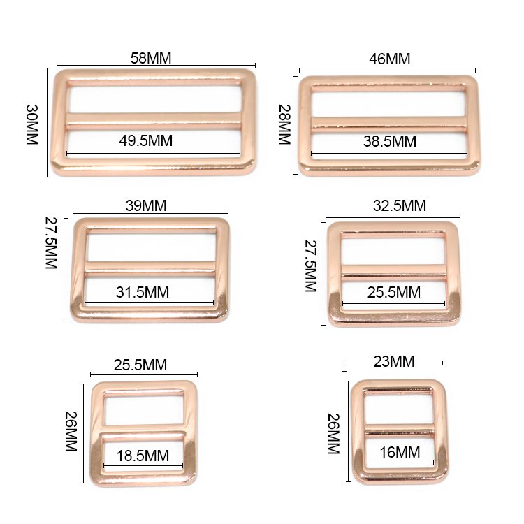 Bag Strap Metal Accessories 25 31 38 49mm Tri Glide Buckle 1" Alloy Adjustable Slider Buckle 1.5" 2" Adjuster Tri-glide Buckle
