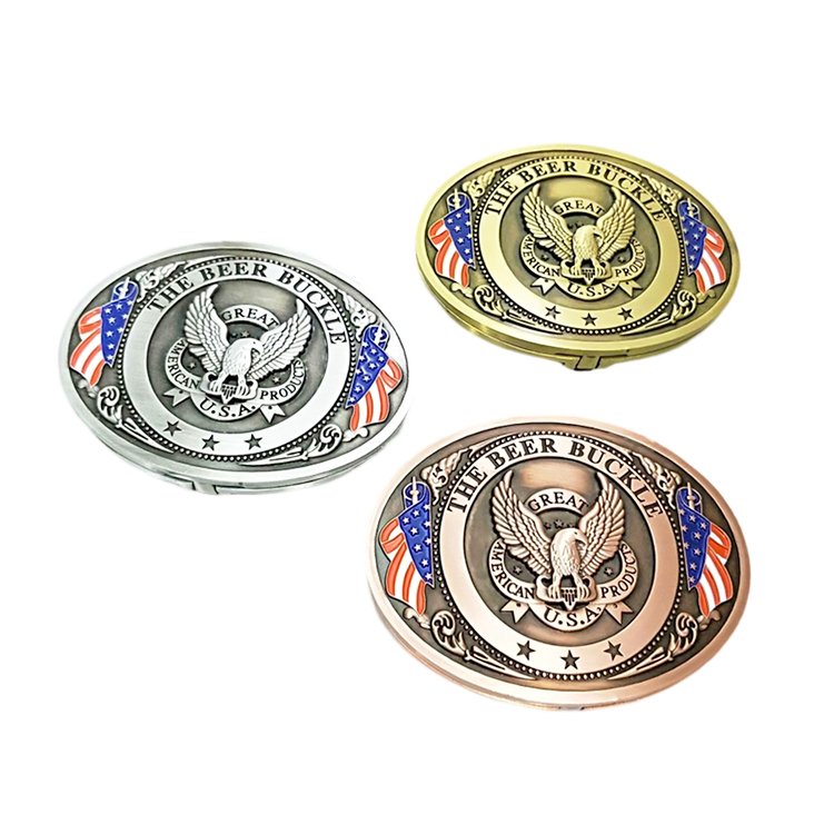 Manufacturer Wholesale Luxury Custom Logo Metal Brass Stainless Steel Zinc Alloy Western Cowboy Belt Buckles For Men