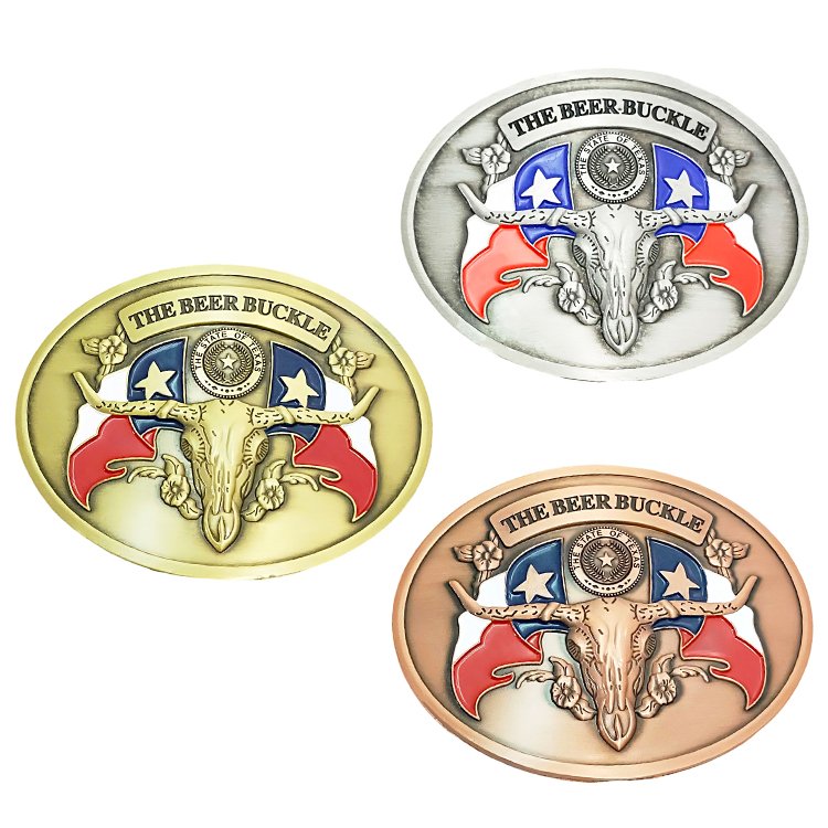 Manufacturer Wholesale Luxury Custom Logo Metal Brass Stainless Steel Zinc Alloy Western Cowboy Belt Buckles For Men