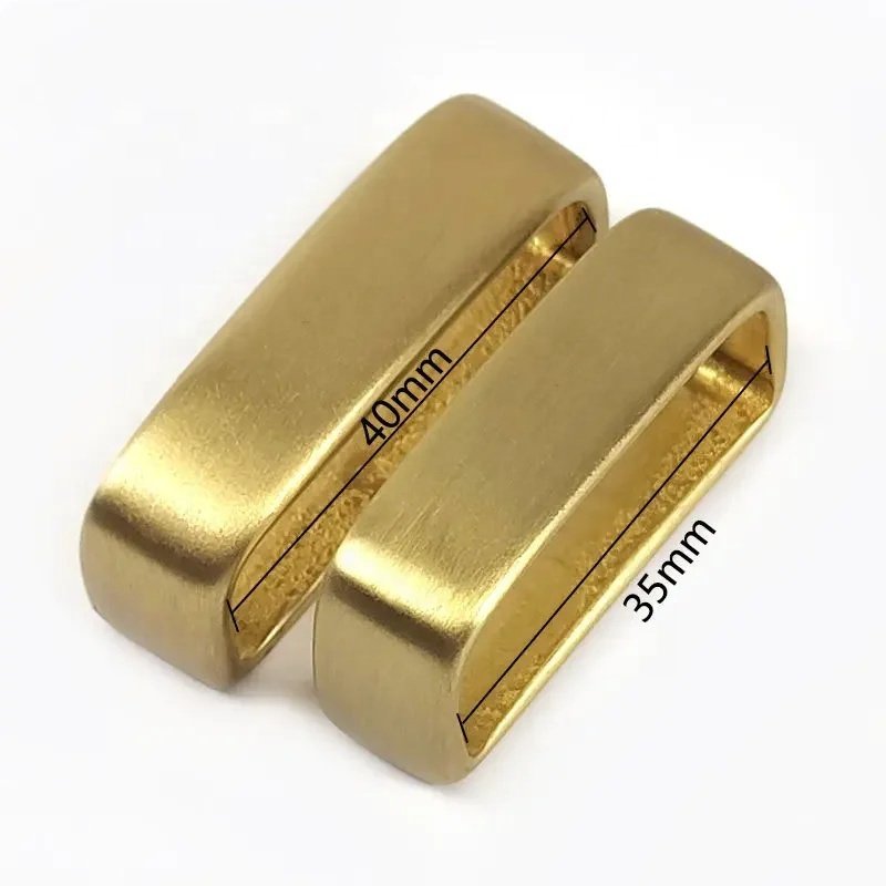 Meetee F1-47 35/40mm Hardware Alloy Accessories Brass Men's Belt Fixed Loop Trouser Pocket Ring Clothing Decorative Belt Buckle