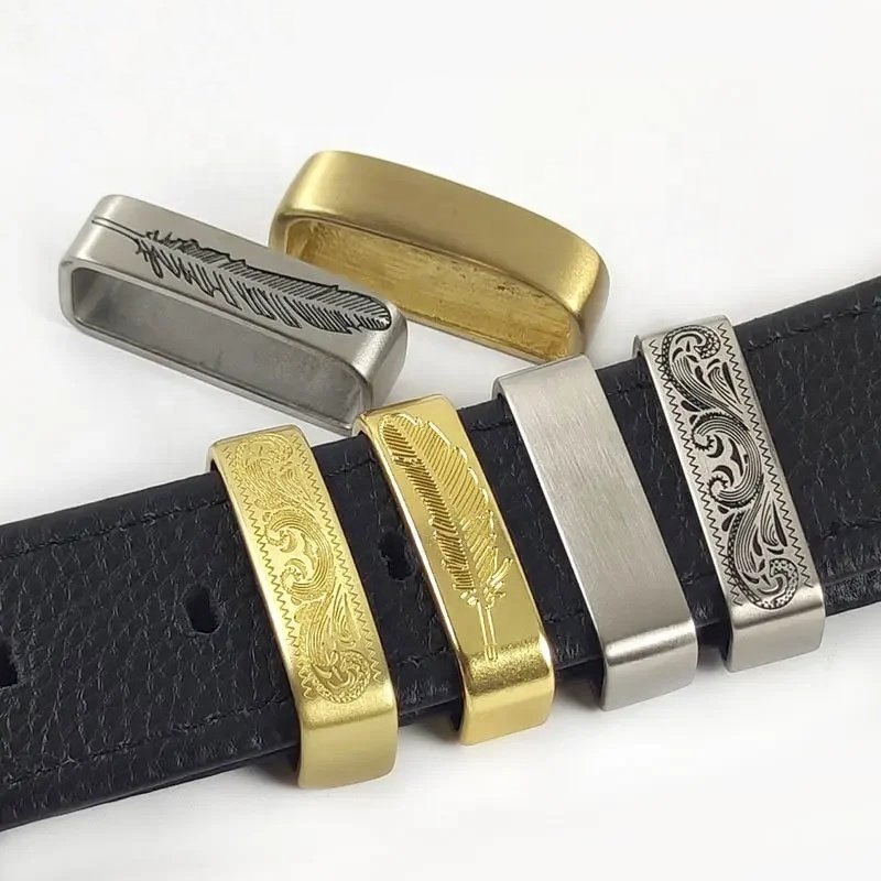 Meetee F1-47 35/40mm Hardware Alloy Accessories Brass Men's Belt Fixed Loop Trouser Pocket Ring Clothing Decorative Belt Buckle