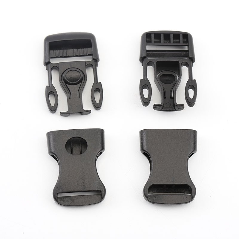 Adjustable Dual Black Pom Side Release Buckle Recycled Plastic Accessories for Handbags and Luggage Belt Straps PP Material