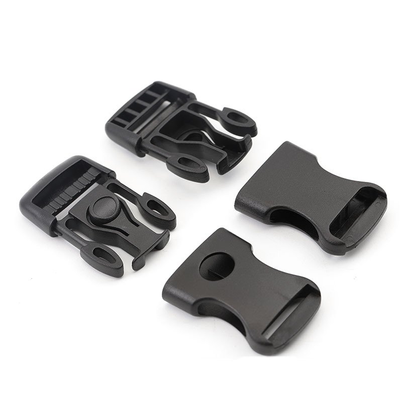 Adjustable Dual Black Pom Side Release Buckle Recycled Plastic Accessories for Handbags and Luggage Belt Straps PP Material