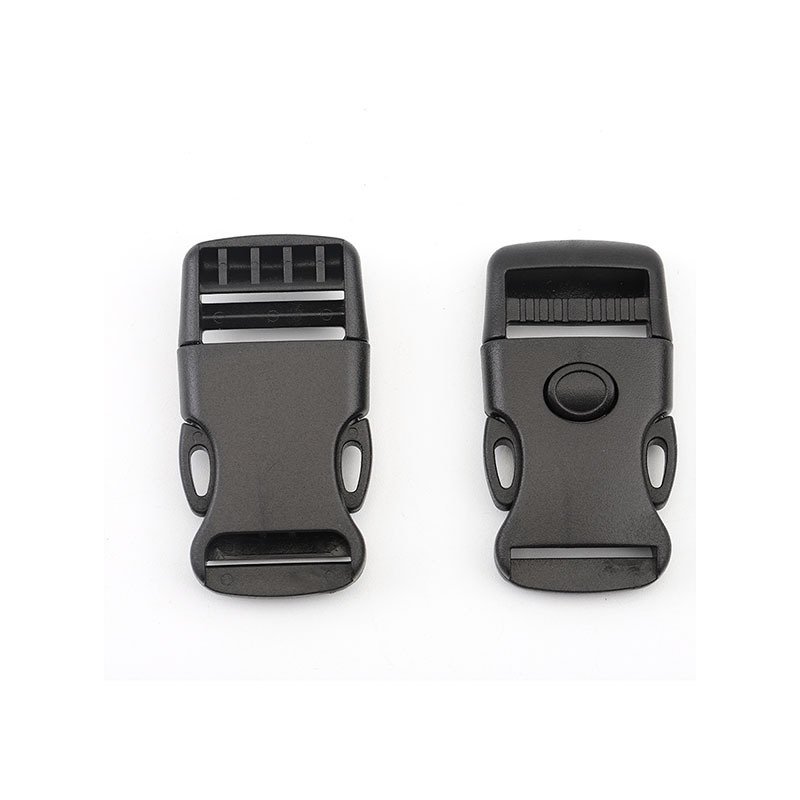 Adjustable Dual Black Pom Side Release Buckle Recycled Plastic Accessories for Handbags and Luggage Belt Straps PP Material