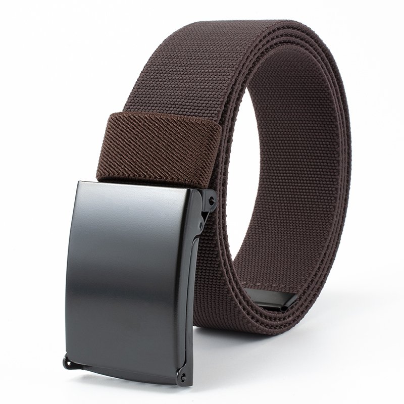 8101 Custom logo Men's or Women's Canvas Polyester Nylon Belt Alloy Buckle Adjustable Belt