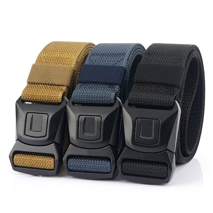Outdoor Tactical quick release Belt Multi-Functional Outdoor Training Nylon Woven Tactical Men Belt with strong pull clasp