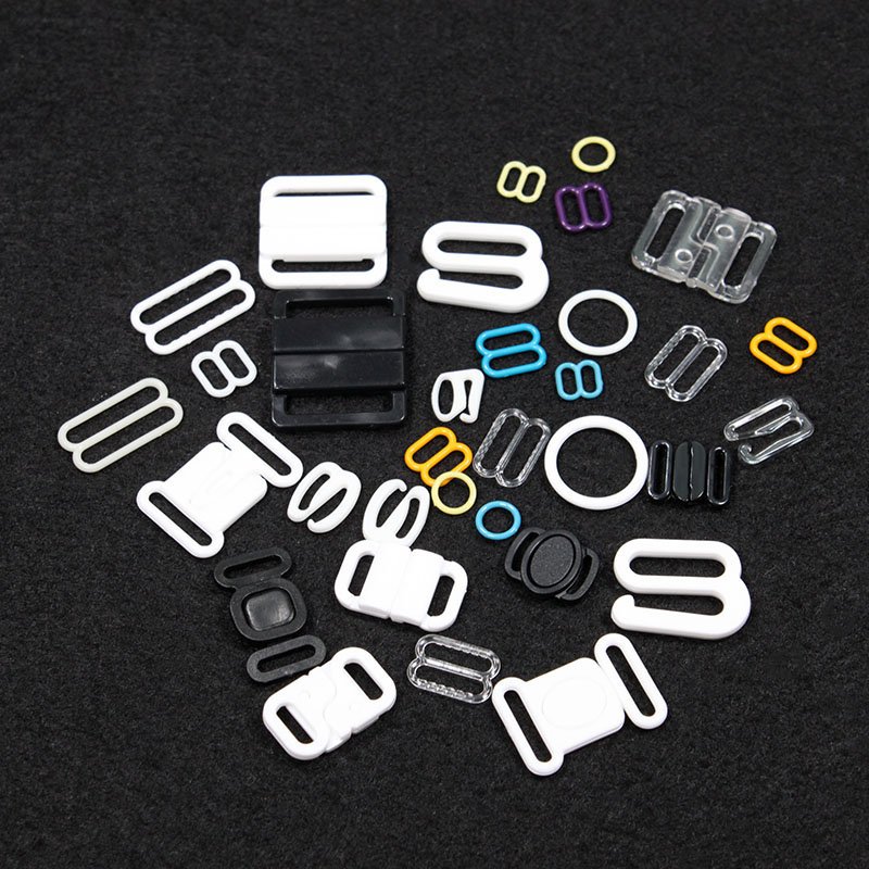 Manufacture supply swimwear accessory bikini plastic bra front closure plastic bra buckle underwear buckle