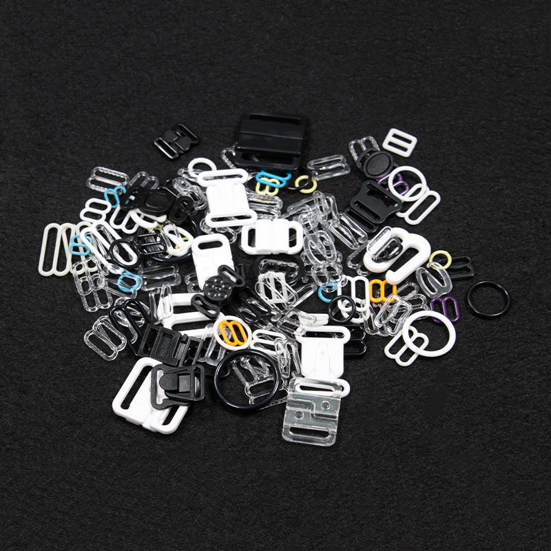 Manufacture supply swimwear accessory bikini plastic bra front closure plastic bra buckle underwear buckle