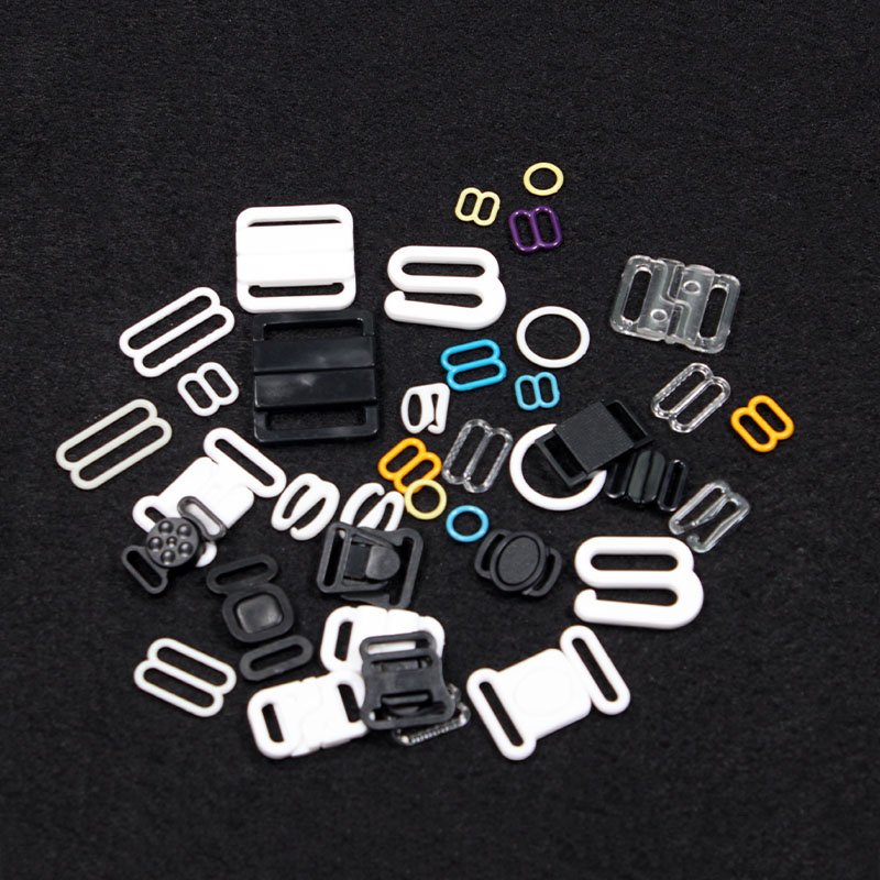 Manufacture supply swimwear accessory bikini plastic bra front closure plastic bra buckle underwear buckle