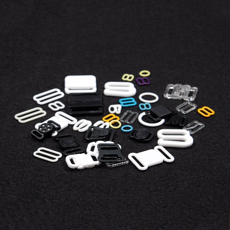 Manufacture supply swimwear accessory bikini plastic bra front closure plastic bra buckle underwear buckle