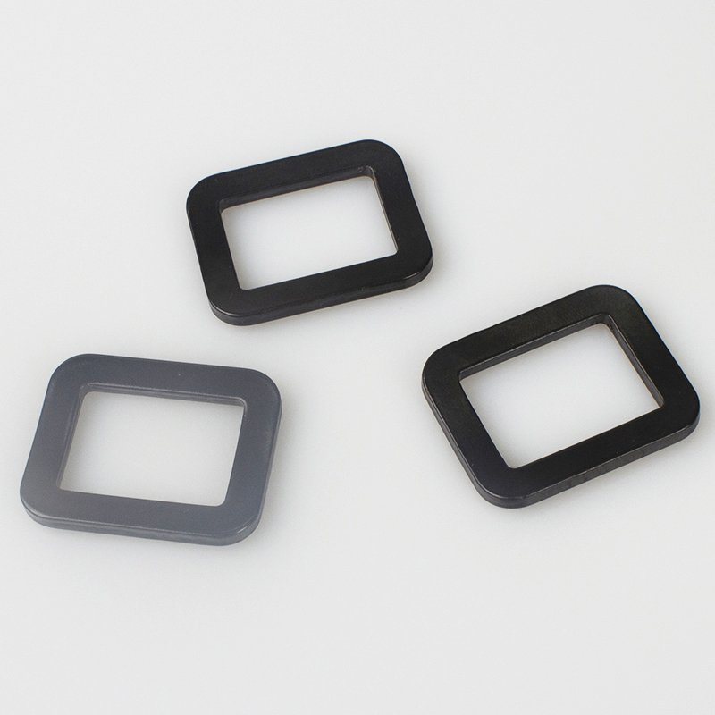 High-quality Safety Belt Accessories Ring Buckle for Handbags Square Steel Alloy Black 2000pcs CN;ZHE JS-5002,JS-5002 13g