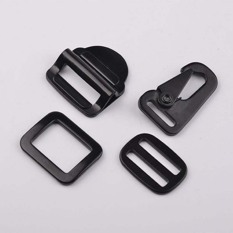 High-quality Safety Belt Accessories Ring Buckle for Handbags Square Steel Alloy Black 2000pcs CN;ZHE JS-5002,JS-5002 13g