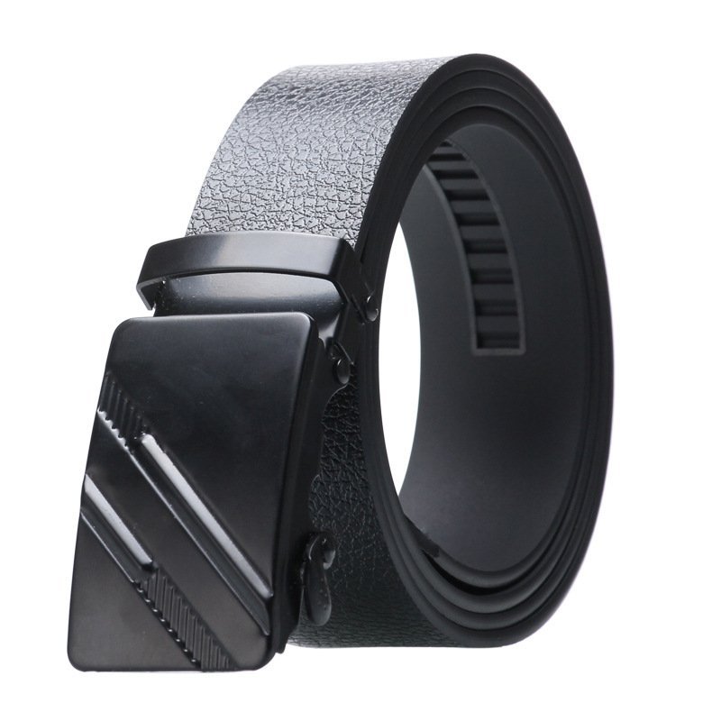 DDA720 Wholesale Male Ratchet Waist Straps Gift Wide Automatic Buckle Belt Black Strong Casual Business Men Leather Belts
