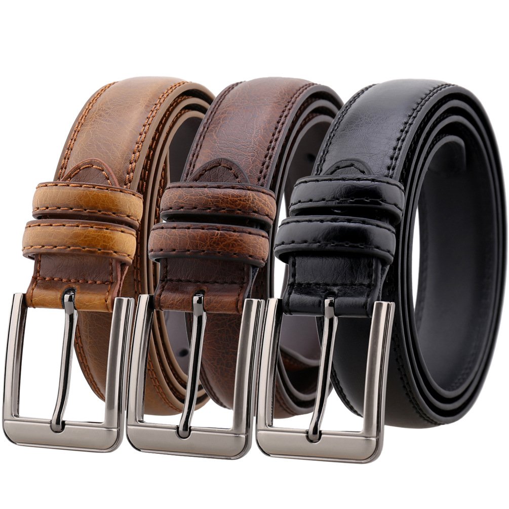 ZK33-560 Width 3.3CM spot, men can choose a variety of colors pin buckle belt