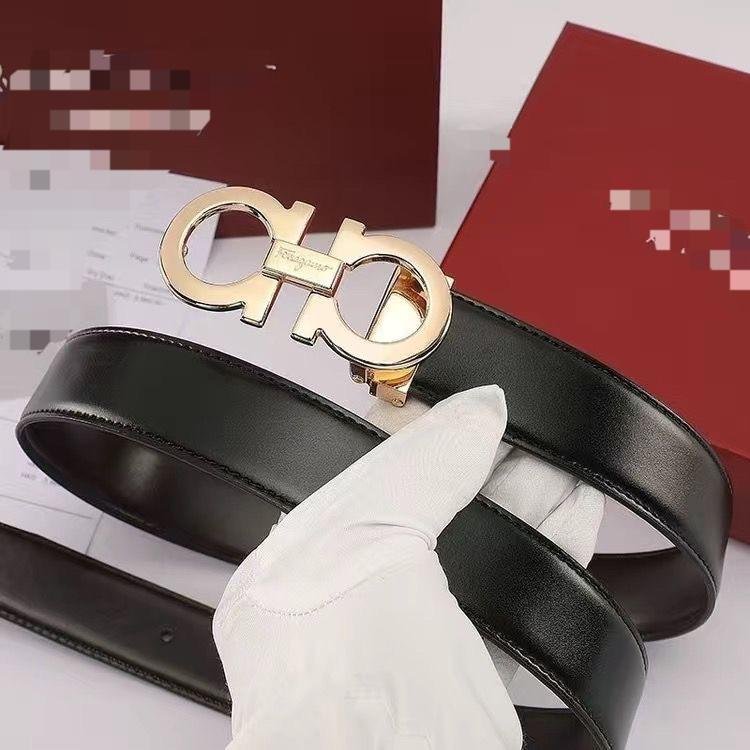 men's belt automatic buckle cowhide fashion belt brand designer belt
