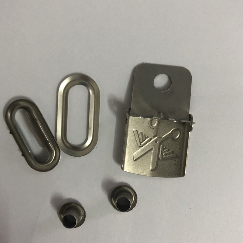 China Factory Custom Logo Nickel Color Stainless Steel Eyelets Repair Replacement Baseball Hat Cap Buckle Set