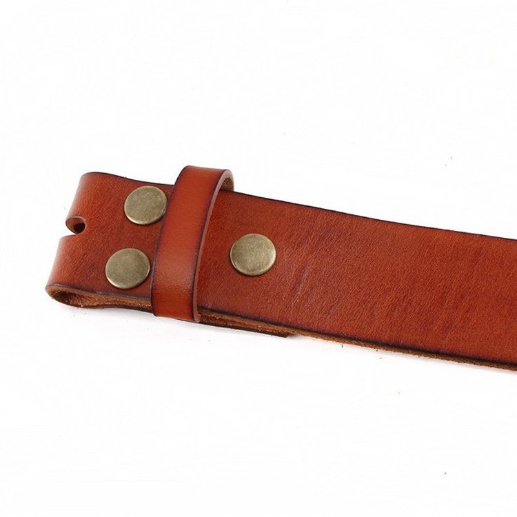 Wholesale Custom Pure Cowhide Ladies Belts Women Woman Leather Belt Without Pin Buckle