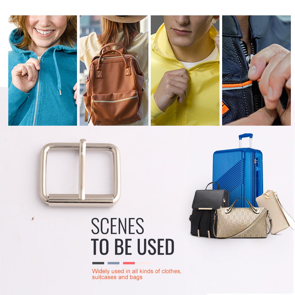 Free sample metal pin buckle handbag accessories customized rectangle belt buckle
