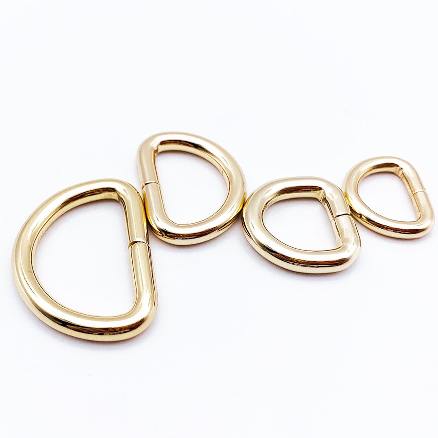 New Arrival Metal Fittings D ring sales belt buckle custom Semicircle Spring ring buckle