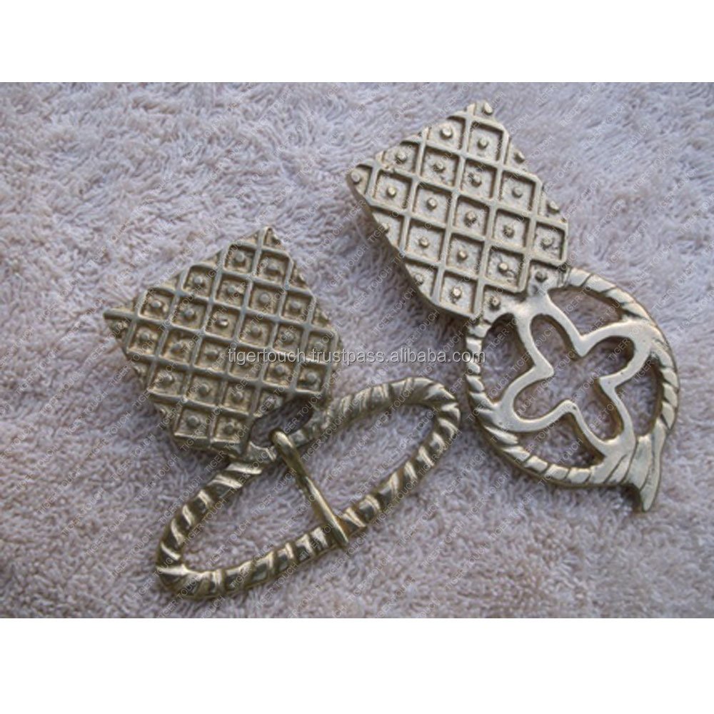 Medieval viking brass buckle Medieval buckle and strap end for a sword belt hand made historical replica