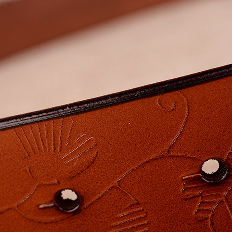 Charming Design Cheap Price Women Fancy Genuine Leather Belt With Alloy Buckle