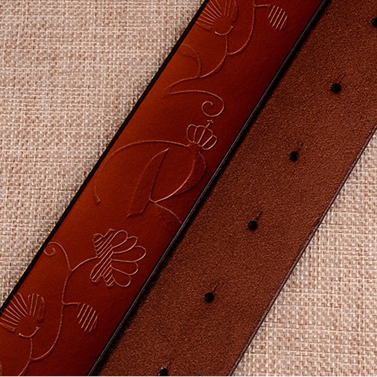 Charming Design Cheap Price Women Fancy Genuine Leather Belt With Alloy Buckle