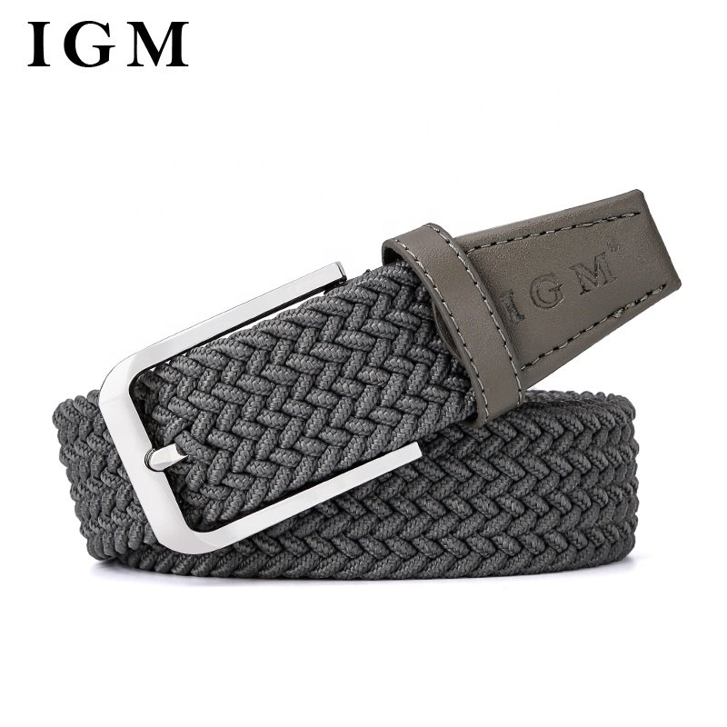 Clothing Custom Adjustable Utility Pin Buckles Elastic Braided Belt Webbing Waist Belt Gents Needlepoint Belt Man Women Unisex
