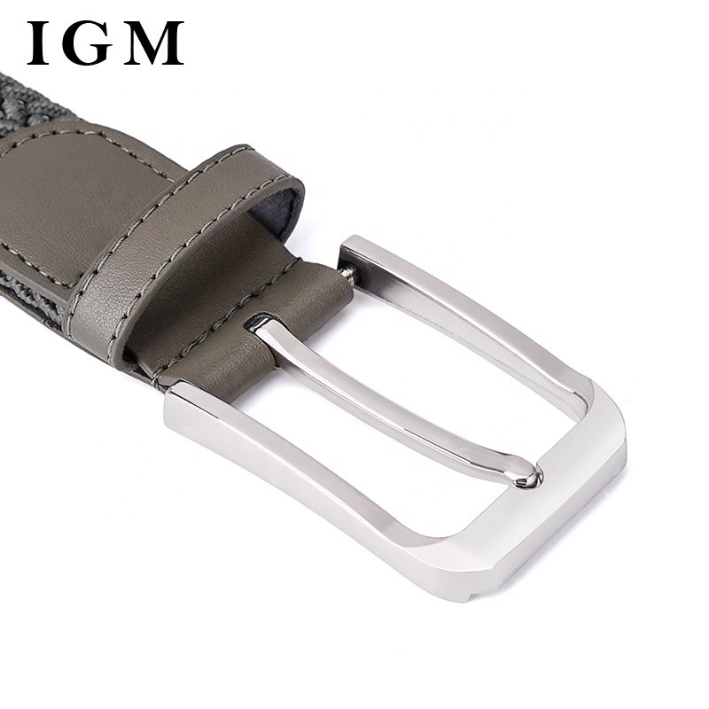 Clothing Custom Adjustable Utility Pin Buckles Elastic Braided Belt Webbing Waist Belt Gents Needlepoint Belt Man Women Unisex