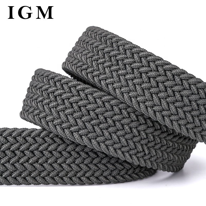 Clothing Custom Adjustable Utility Pin Buckles Elastic Braided Belt Webbing Waist Belt Gents Needlepoint Belt Man Women Unisex