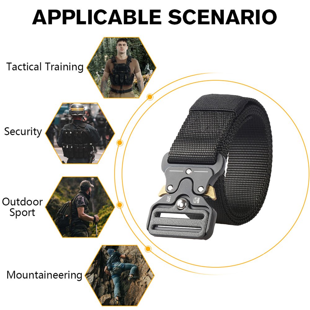 Factory Custom Nylon Belt Camouflage Thickening Quick Release Canvas Tool waist Belt Men Metal Buckle Duty Combat Tactical Belt
