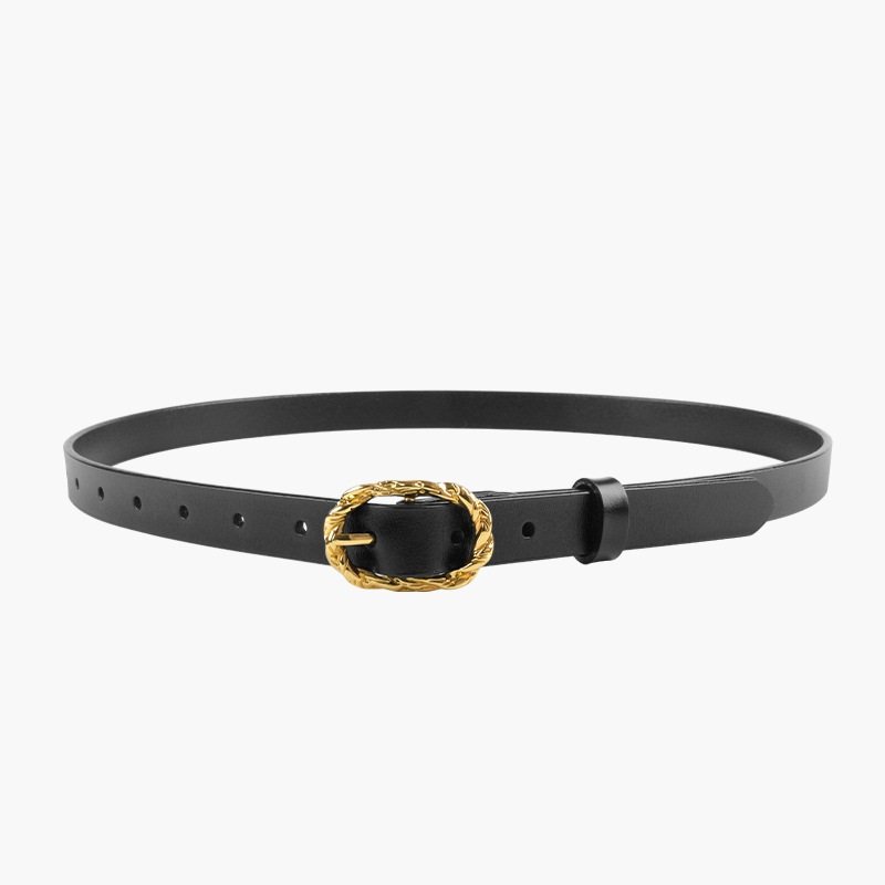 Hot Sale Ins Custom Multi Color Thin Leather Belt Clothing Accessories Simple Woman Pin Buckle Belt For Lady