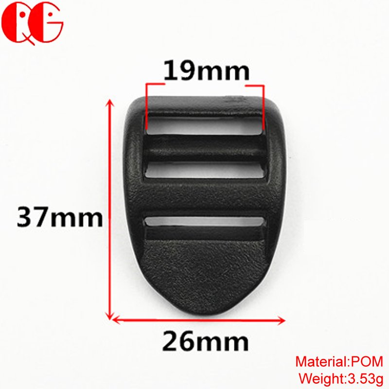 Wholesale Backpack Straps Bag Parts 20 MM Sliders Tri-Glide Adjuster Accessory Plastic Ladder Lock Slider Adjustable Buckle