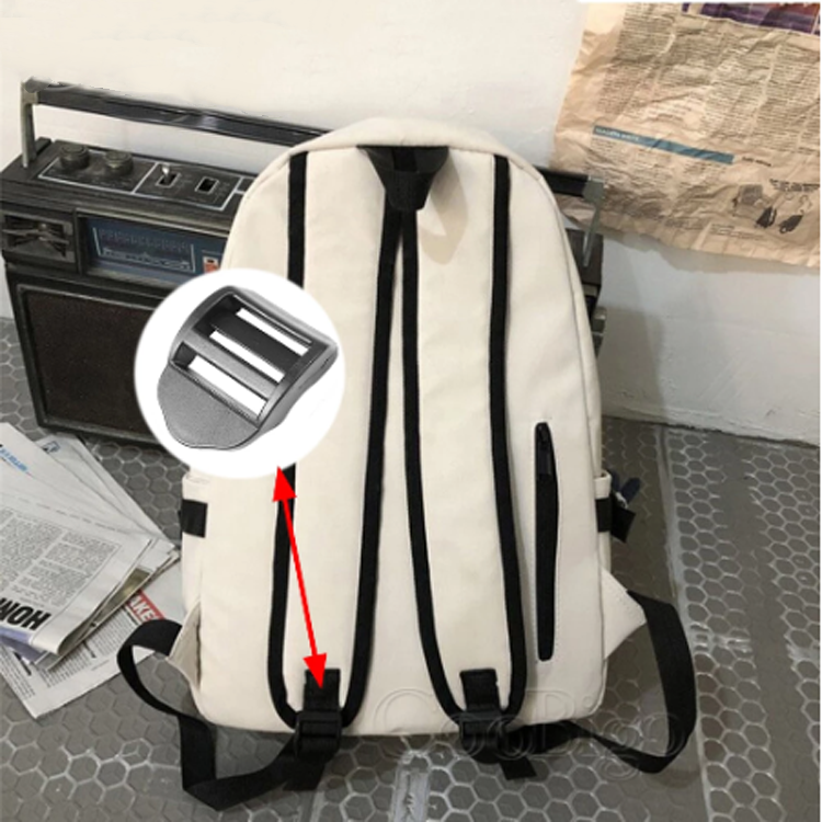 Wholesale Backpack Straps Bag Parts 20 MM Sliders Tri-Glide Adjuster Accessory Plastic Ladder Lock Slider Adjustable Buckle