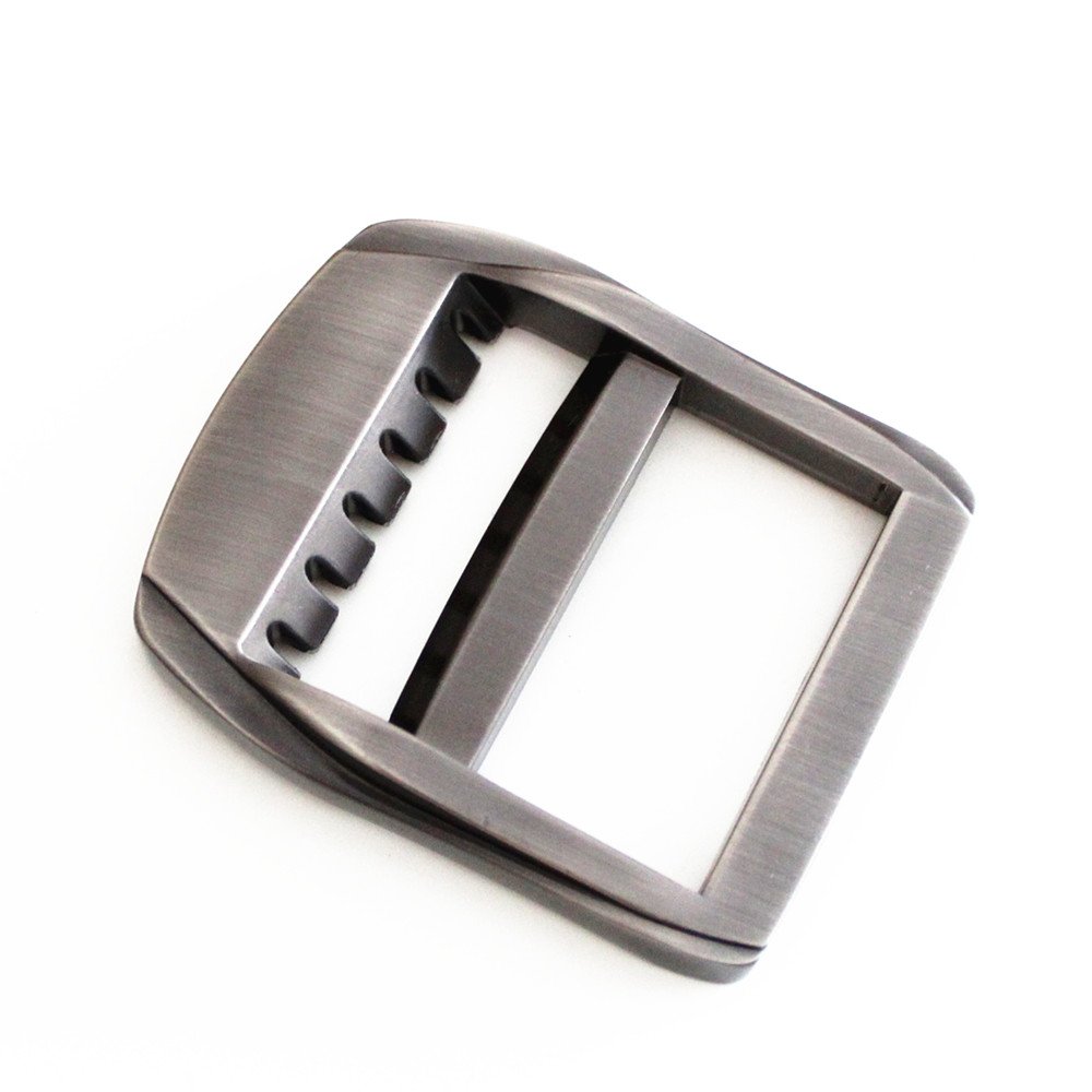 Minimalist Style Customizable Logo Nylon Woven Center Bar Belt Buckle Adjustable Tri-glide Metal Buckle