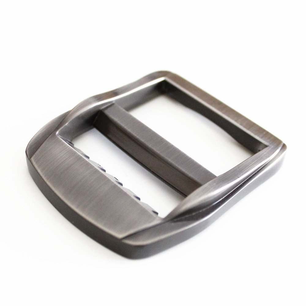 Minimalist Style Customizable Logo Nylon Woven Center Bar Belt Buckle Adjustable Tri-glide Metal Buckle