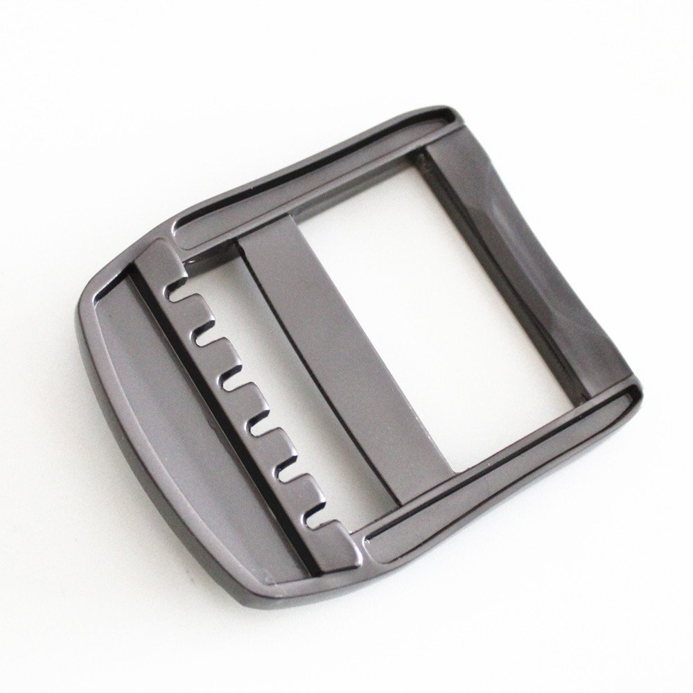 Minimalist Style Customizable Logo Nylon Woven Center Bar Belt Buckle Adjustable Tri-glide Metal Buckle