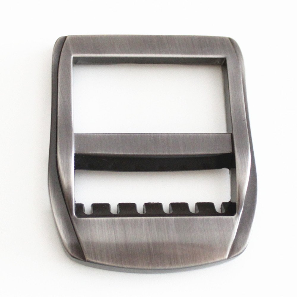 Minimalist Style Customizable Logo Nylon Woven Center Bar Belt Buckle Adjustable Tri-glide Metal Buckle