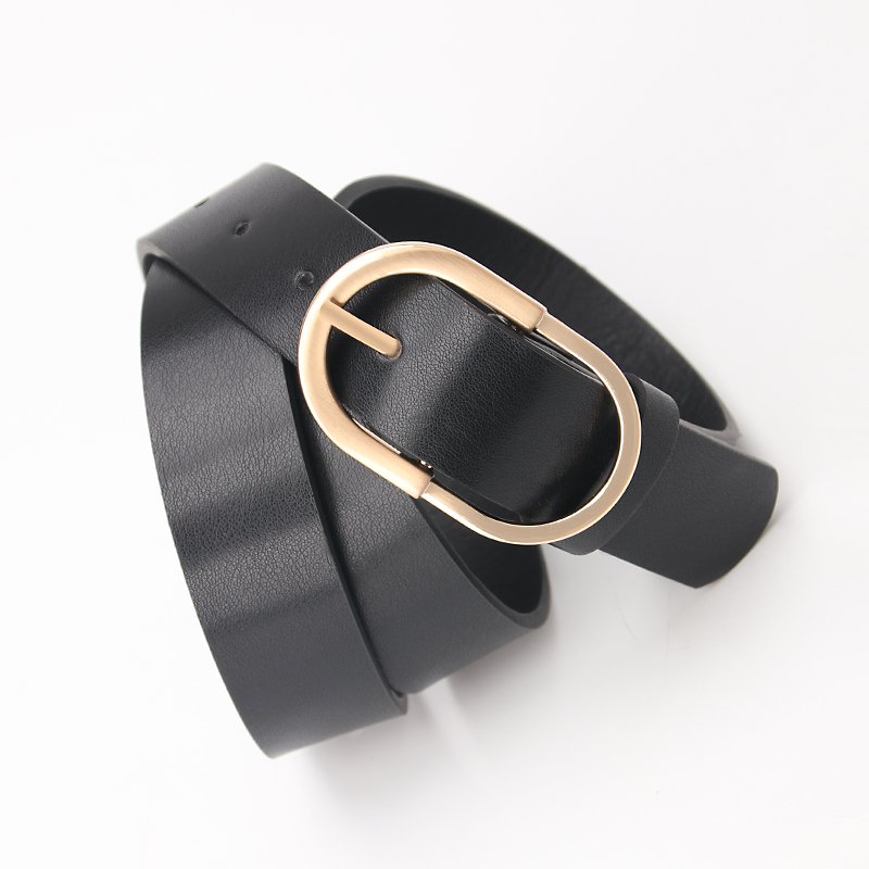 New Women's PU Belt Simple Ins Wind Pin Buckle All-Match Decorative Dress Comfortable Soft Student Belt