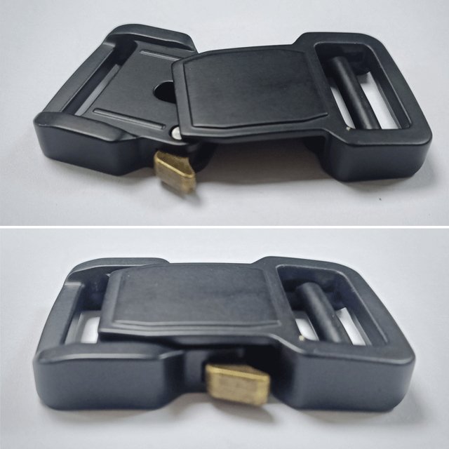 newe arrival 25mm flat aluminum bag strap Buckle with custom Logo 1inch contoured Side Release Buckle