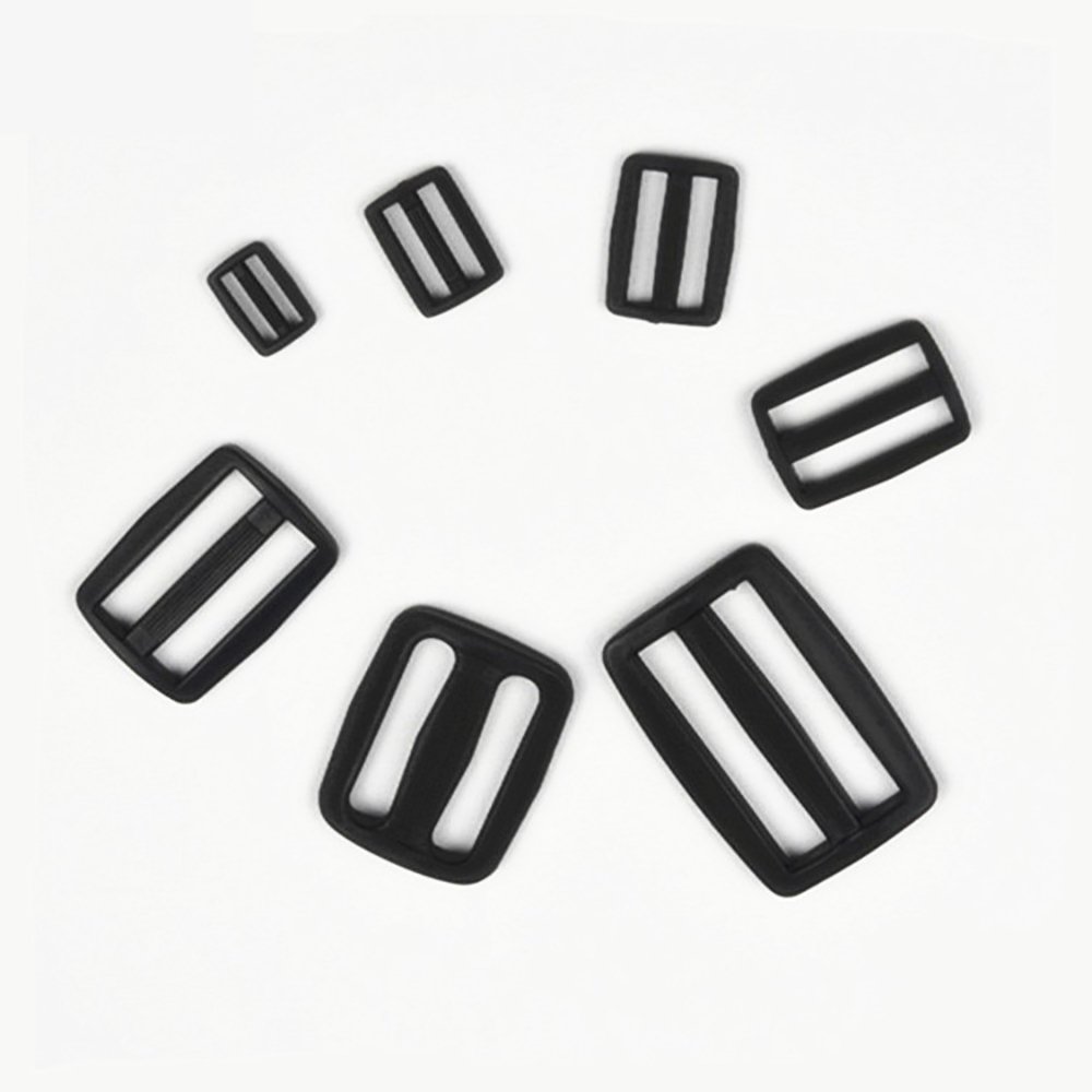 20mm-50mmPlastic Black Webbing Adjustment buckle Curve Slider Tri-Glide Adjust Buckles Camping Sport Backpack Straps Accessories