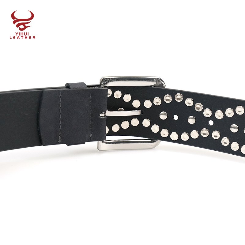 Designer Pin Buckle Bling Bling Mushroom Rivets Pants Belt for Women New Fashion 39mm Width Studded Turquoise Rhinestone Belt