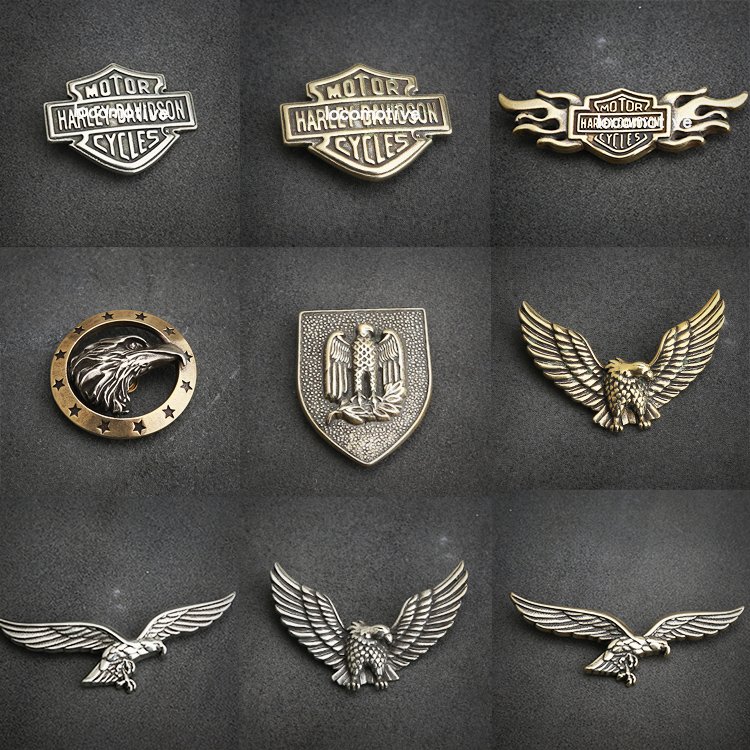 Vintage Emblem Decorative Buckles Handcrafted Accessories made from Pure Brass Nickel Silver Wallets DIY Bag Parts Accessories