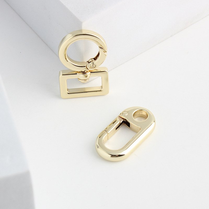 High quality metal bag Belt Accessories Rotary buckle for tote bags and dog leather straps H6024 Square tail opening clasp