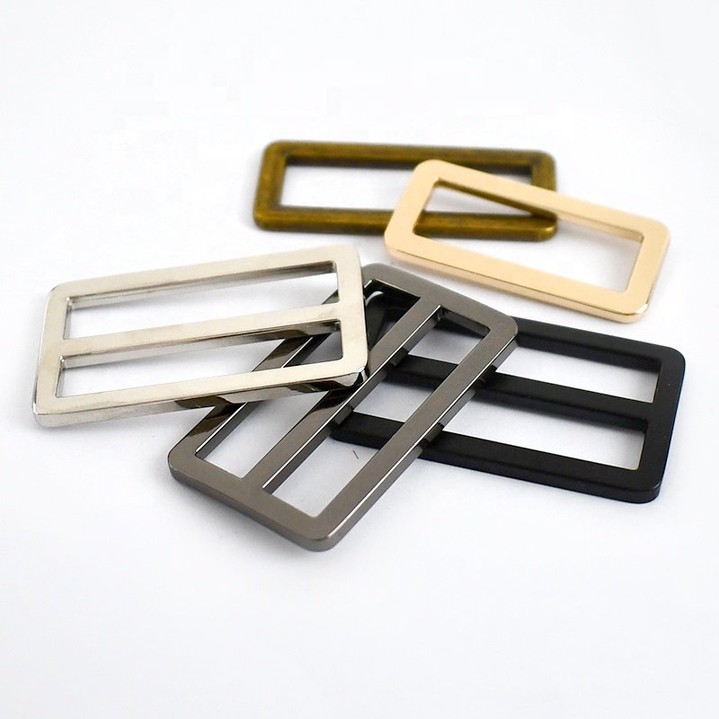 Meetee AP264+F4-4 16-50mm Alloy Colorful Slider Buckles Hardware Accessories Handbag Strap Tri-Glide Buckle Adjust Square Ring